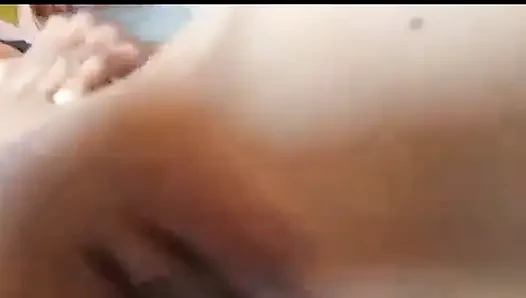 My girlfriend is all hot and caresses her