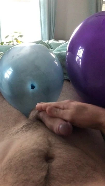 Morning stretching and exercise with balloons