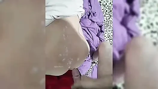 Big Sperm on Big Ass! Hard Fuck Hairy Pussy