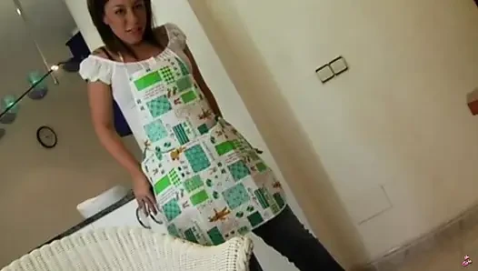 When the cleaning company sends you a sexy MILF to clean up.