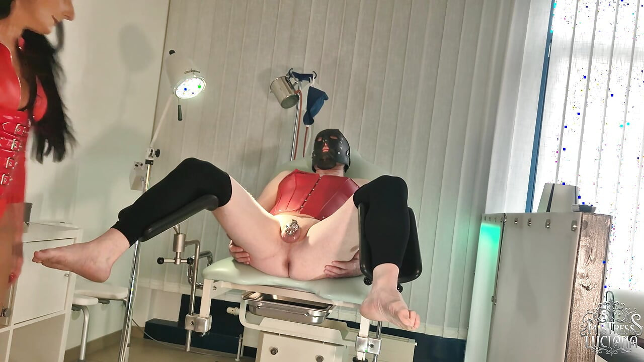 I'm going to fuck your asshole on the gynecological chair