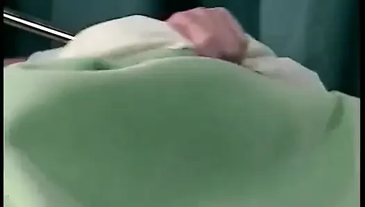 This nurse loves to bang her male patient in a hospital gown