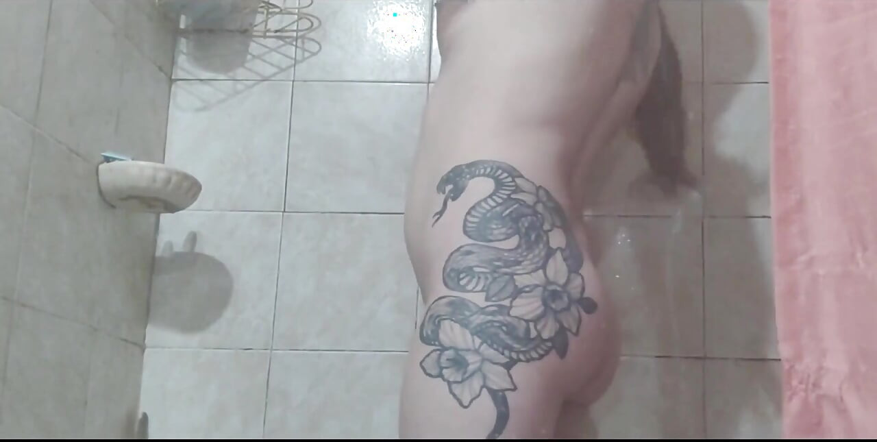 Taking a Shower and Putting a Soapy Anal Dilator in My Ass