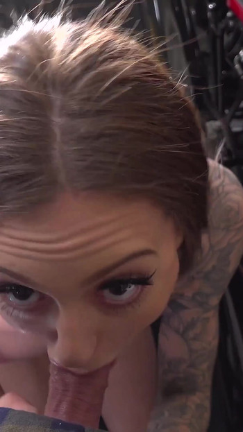 Biker Slut Kendra Cole Blows Dude