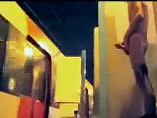 Jerking off on a train platform