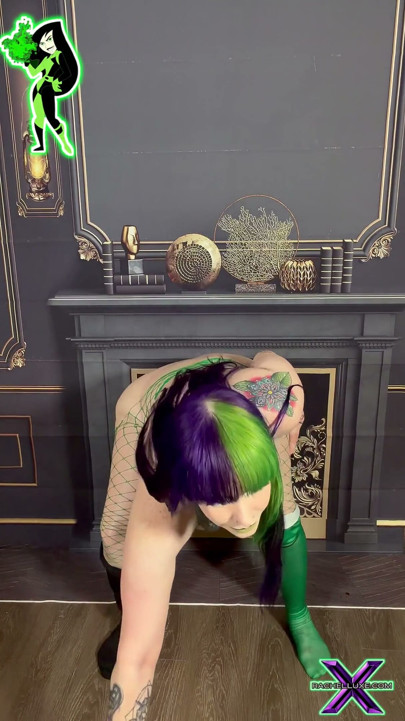 Twerk Oil Strip & Cum Countdown - Cosplay PAWG Shego