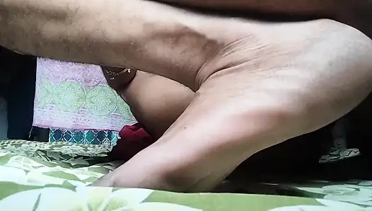 Desi husband fucked wife by putting sex machine in her pussy