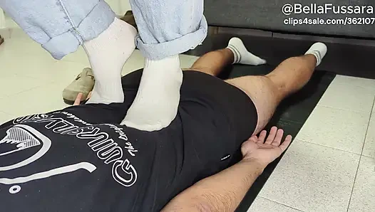 POV Trample Therapie: Soft Cock and Body Trampling Footjob - socks, barefoot, shoes! - Bellafussara