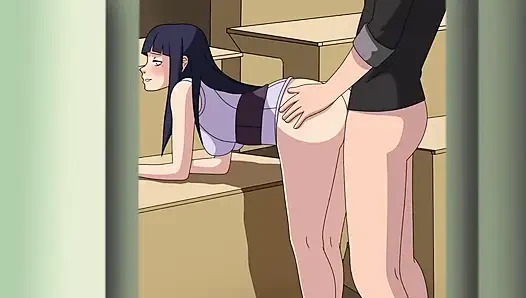 Hinata dientot gaya doggy dari belakang