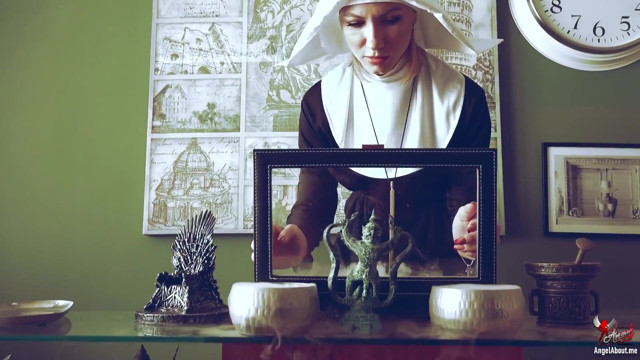 622 What did the found treasures push the nun to?