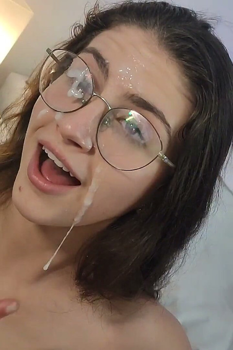Climax Stepdaddy Cum on My Face & Glasses