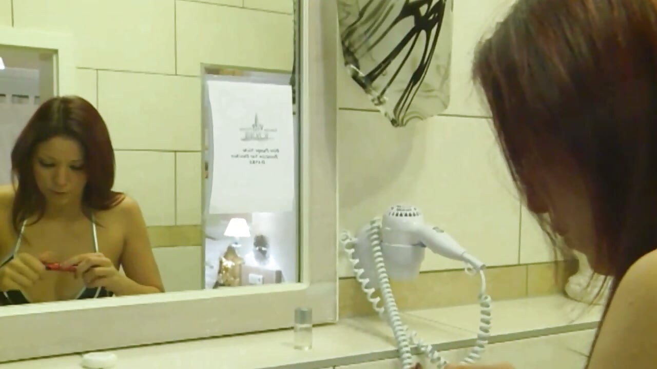 Young Redhead Girl with Beautiful Body Sucks Stepfather's Friend's Cock in Hotel Room