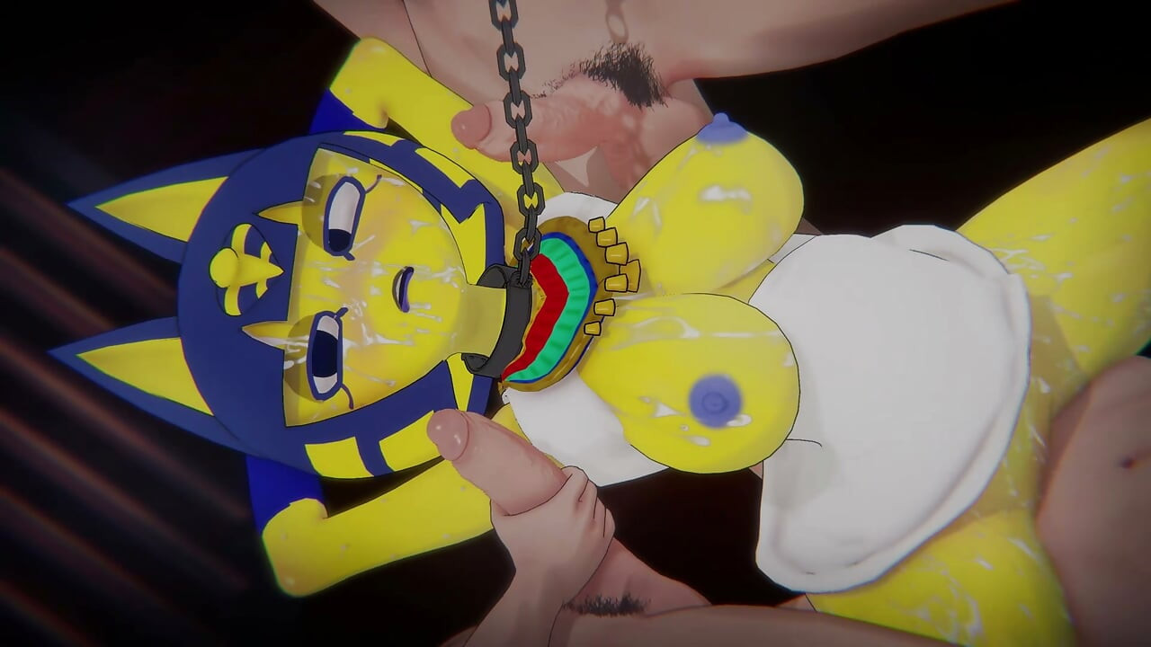 [animal Crossing] - Ankha Entering the Zone (riding the Villager & POV Zone Dance) (4k/60fps)