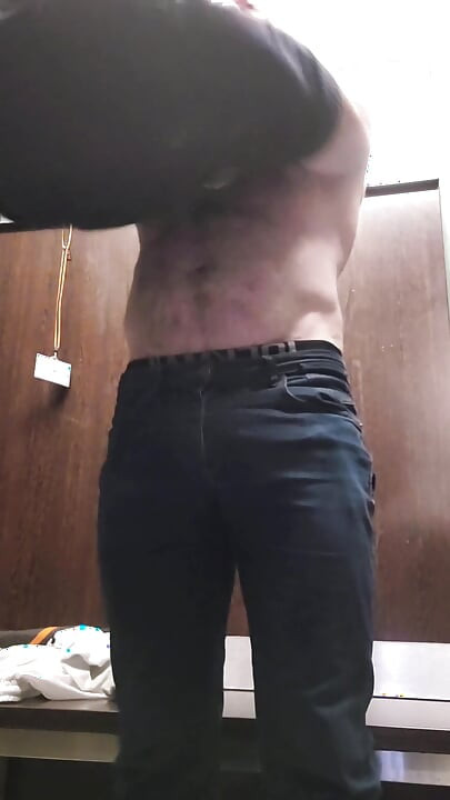 Hairy Stepdaddy Solo in Lockerroom