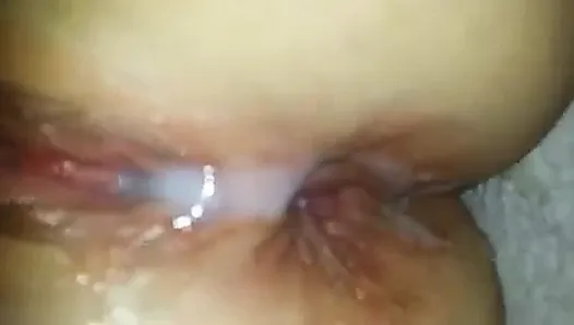 Anal pussy creampie play