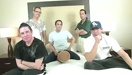 Wannabe Porn Director makes 5 Big Dick Guys fuck a Hot Girl