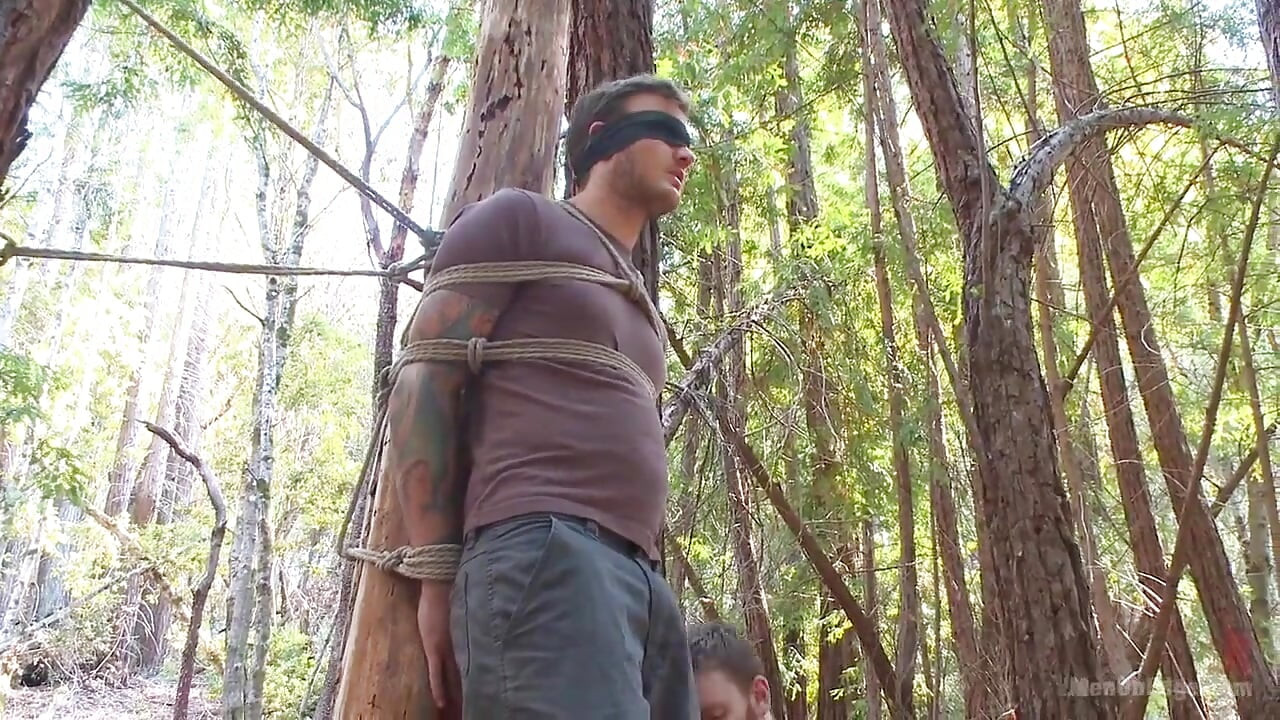 Bound Christian Wilde Begs to Cum in the Woods