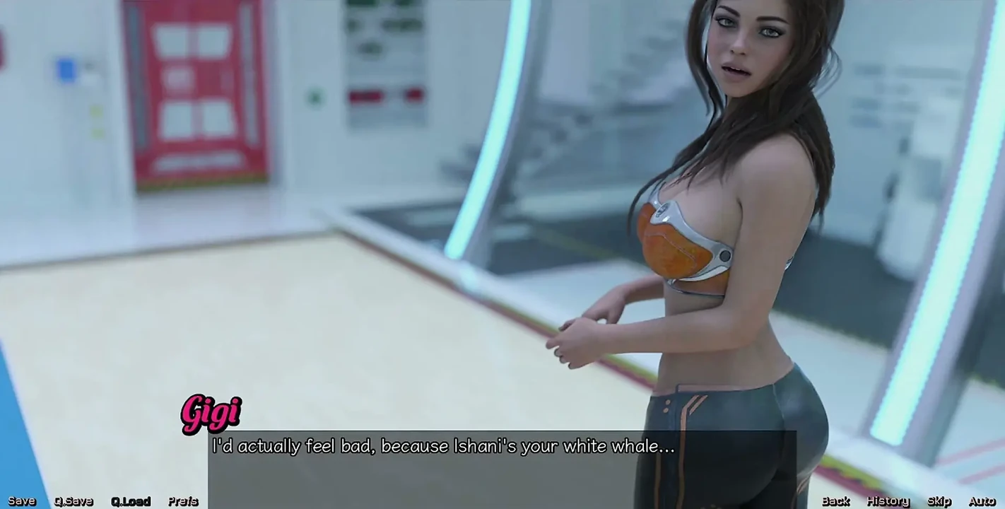 Stranded in Space - Petite Brunette Can't Stop Looking at Busty MILFs Tits