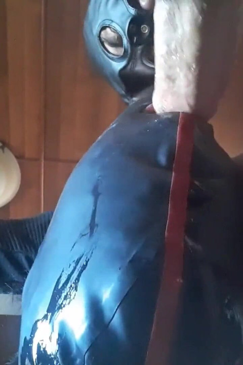 17 minutes of hogtied extreme blowjob and deepthroat with massive oral creampie