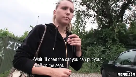 Public Pickups - Czech Blonde Rides Big Cock in the Car Lot