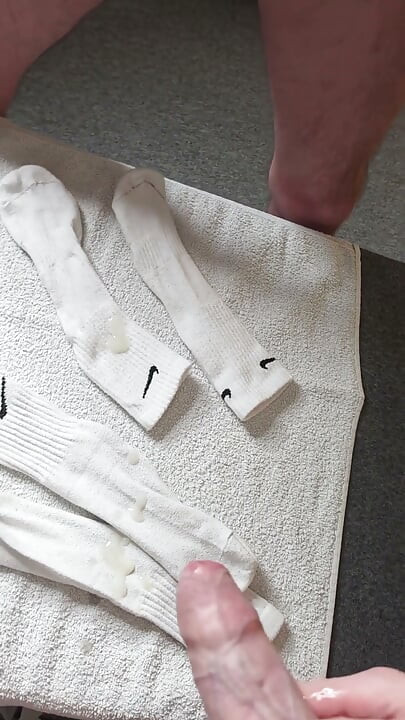 Ordered: 2x Pairs of Used Cum Soaked White Nike Socks