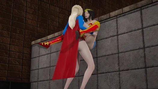 Supergirl x Wonderwoman Public sex shemale