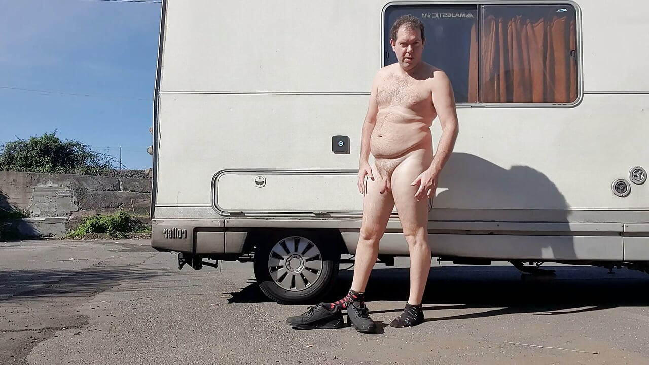 Naked boy in outdoor