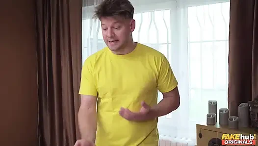 FakeHub Originals - красивая сербская Cherry Kiss медленно расстегивает ее платье и сквиртует для члена