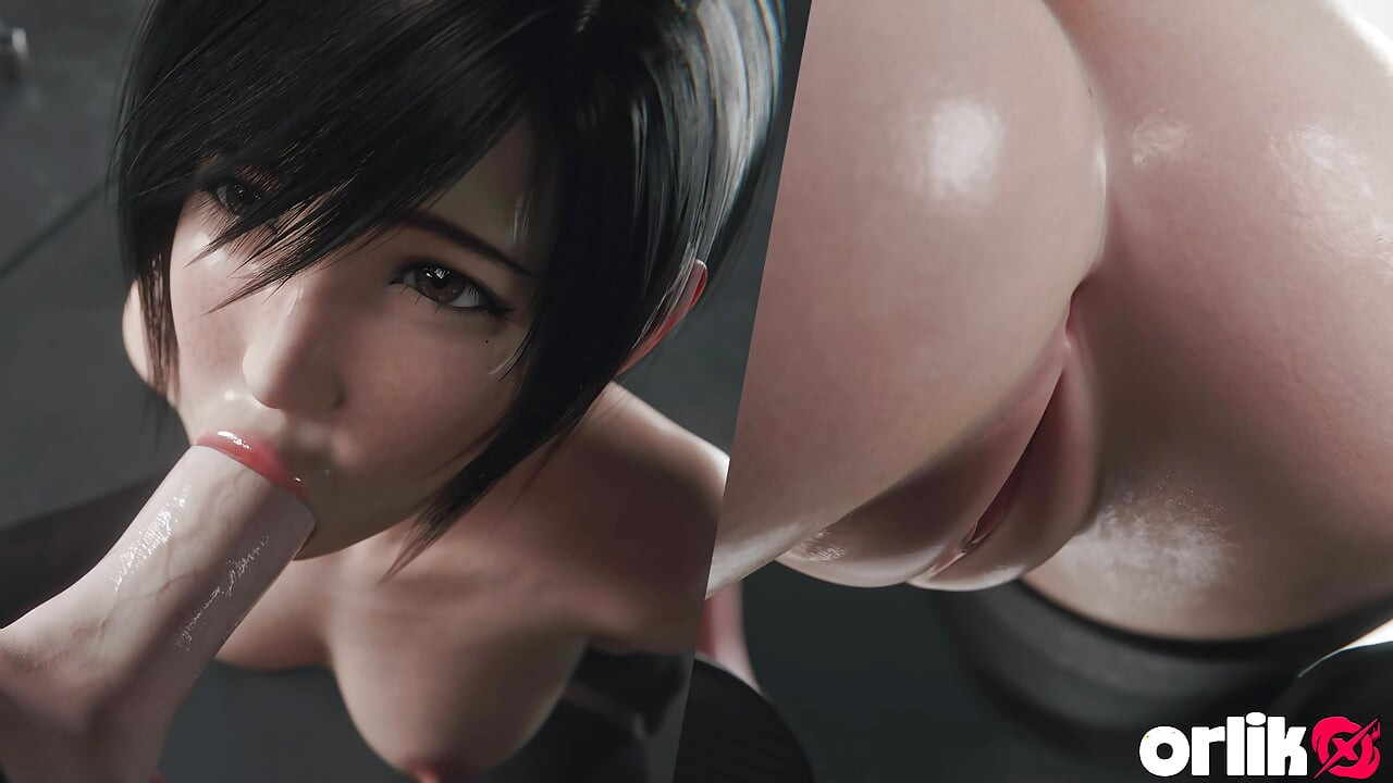 Yuffie Final Fantasy 7 całkowicie nagie obciąganie usługa - mokra i niechlujna animacja 3D 4K