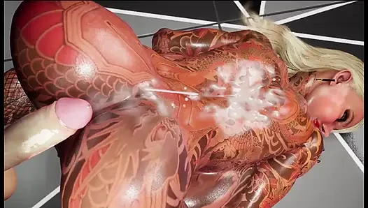 Bimbo Mega Fake Tits Fuked Hard in Disco