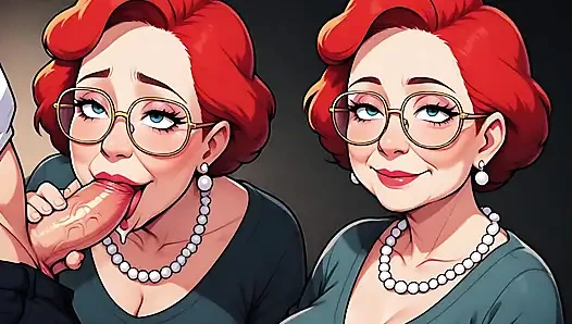 Lois si tante seksi rambut merah lagi asik nyepong kontol (ai)