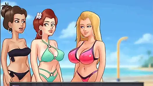 Summertime saga: college boobs competition at the beach ep 204