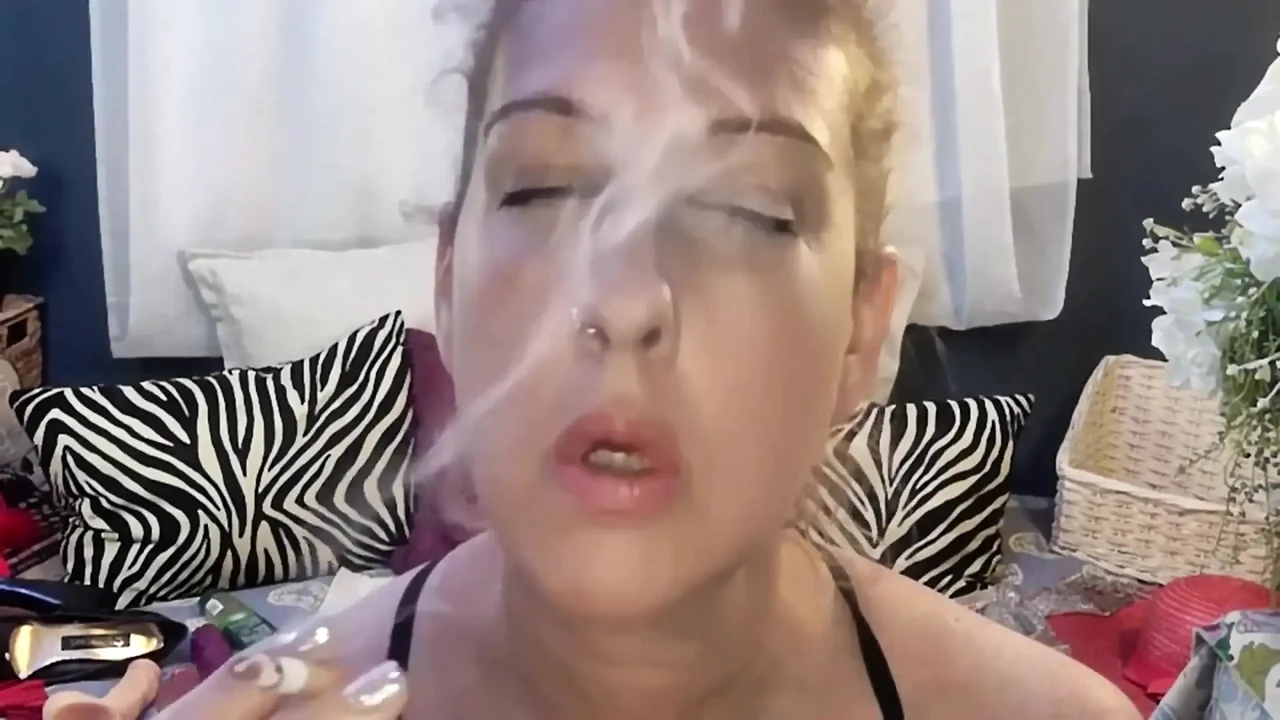 Maggie Moon Smoking a Cigarette