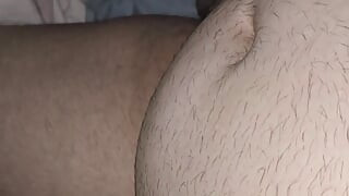 Step mom help fat step son dick with his erection with a handjob