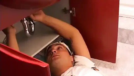 Cock riding thick BBW cougar loves to ride the younger plumbers big hard dick