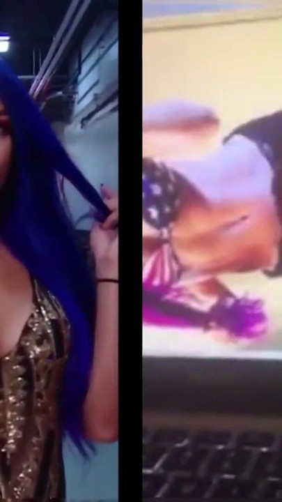 Powerful moment from "WWE Sasha Banks Cum Compilation"