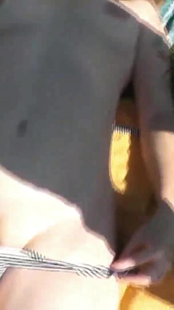 Must-share moment from "On wild beach pervert saw beautiful sexy blonde sunbathing naked. Man took out cock, jerk off and"