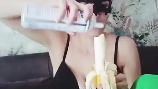 Do a on a banana, very sensual