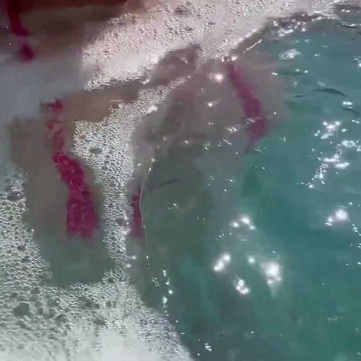 Artemisia Love Sexy and Horny Underwater Showing Her Big Tits in a Super Micro Bikini and You Can See Her Aureolas…