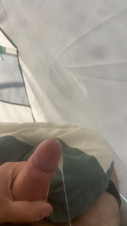 Jerking off in the tent