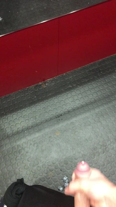 Just a cumshot in the elevator
