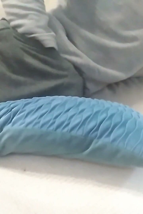 Handsome Man with Good Body Fucks the Cushion on the Sofa Thinking It's Your Ass