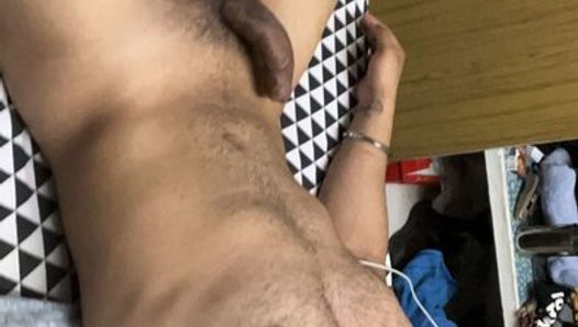 Pee in cup by chandigarh man naman gym trainer bodybuilder and jerking his big brown dick and cum