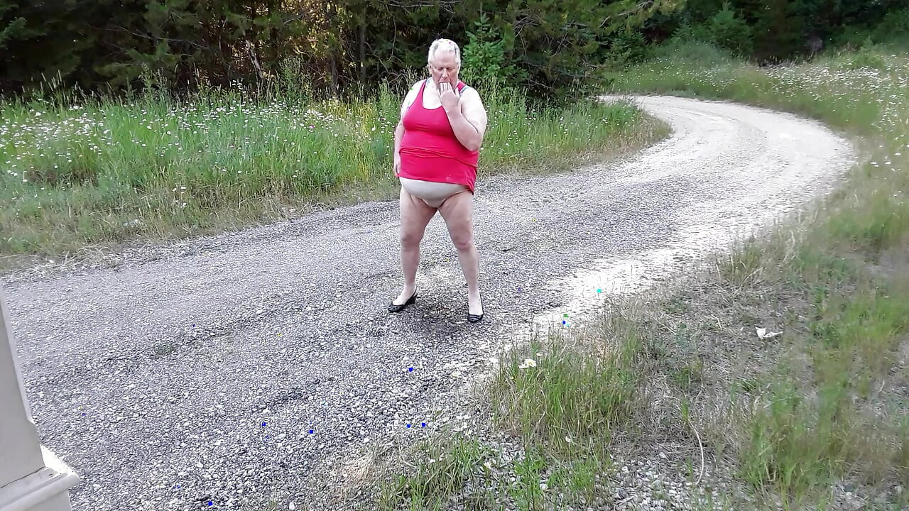Peeing in my panties outside