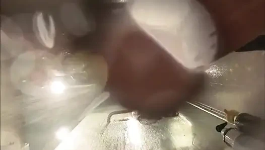 Webcam Under Bath. Girlfriend After Sex in Shower