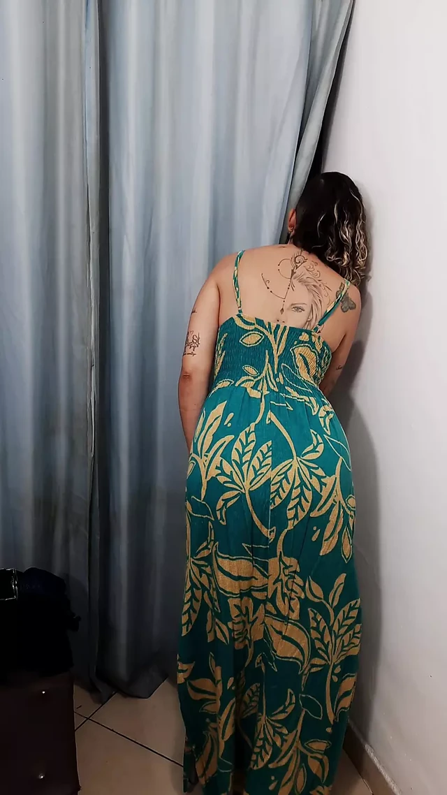A store dressing room is used by a perverted couple.