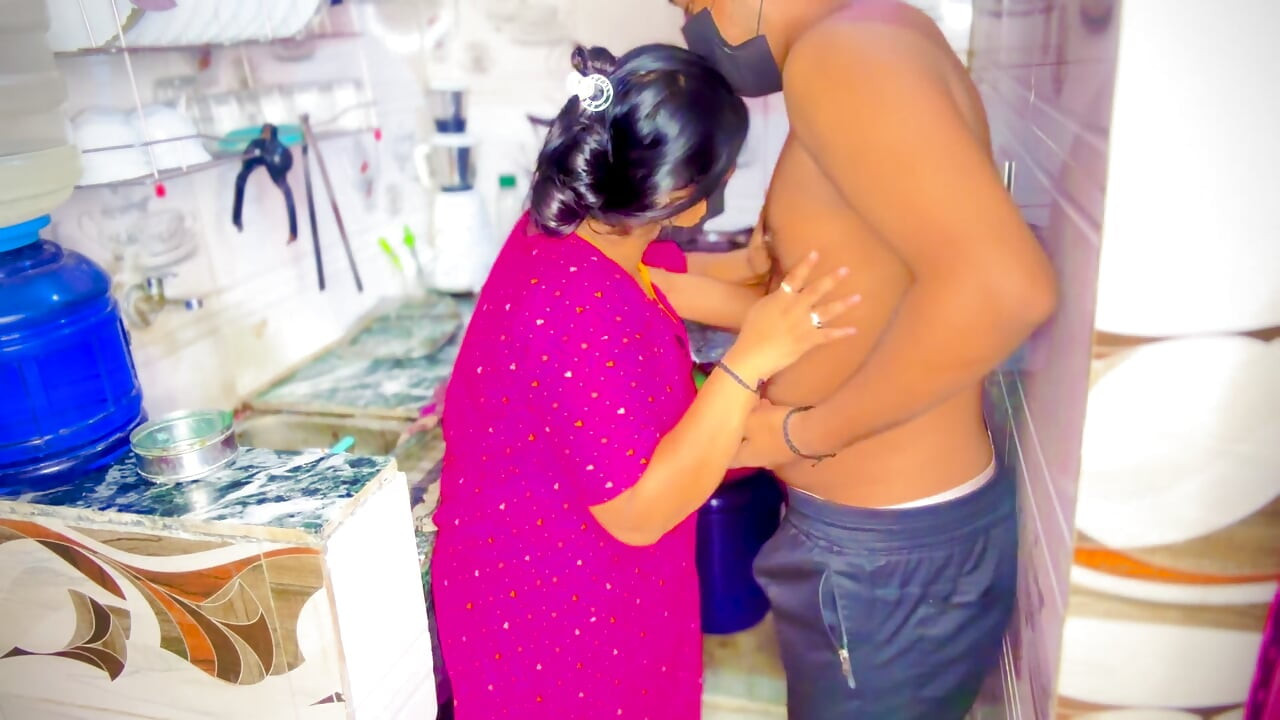 Desi Bhabhi and Devar Hot Romance in Kitchen Desi Cooking & Fun