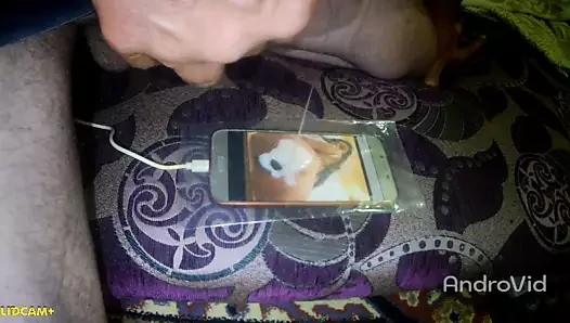 Kalın çük süt üzerinde ona göt