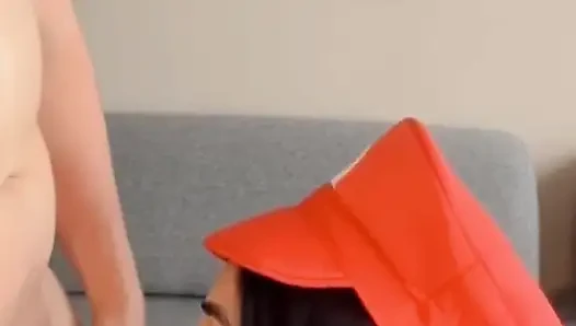Gaby si cewek semok latina dengan pantat bahenol lagi asik nyepong dan ngentot kontol