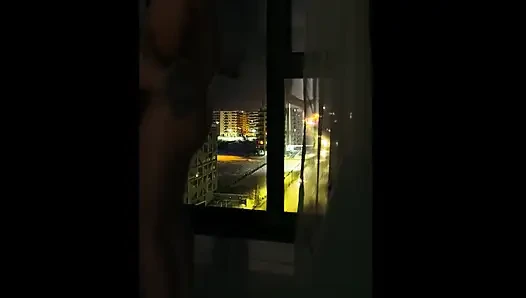 Fuck and Suck in the Front of the Hotel Window